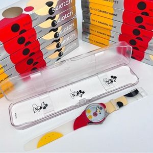 Damien Hirst x Swatch 90 years of Disney Mickey Mouse limited edition swatch.